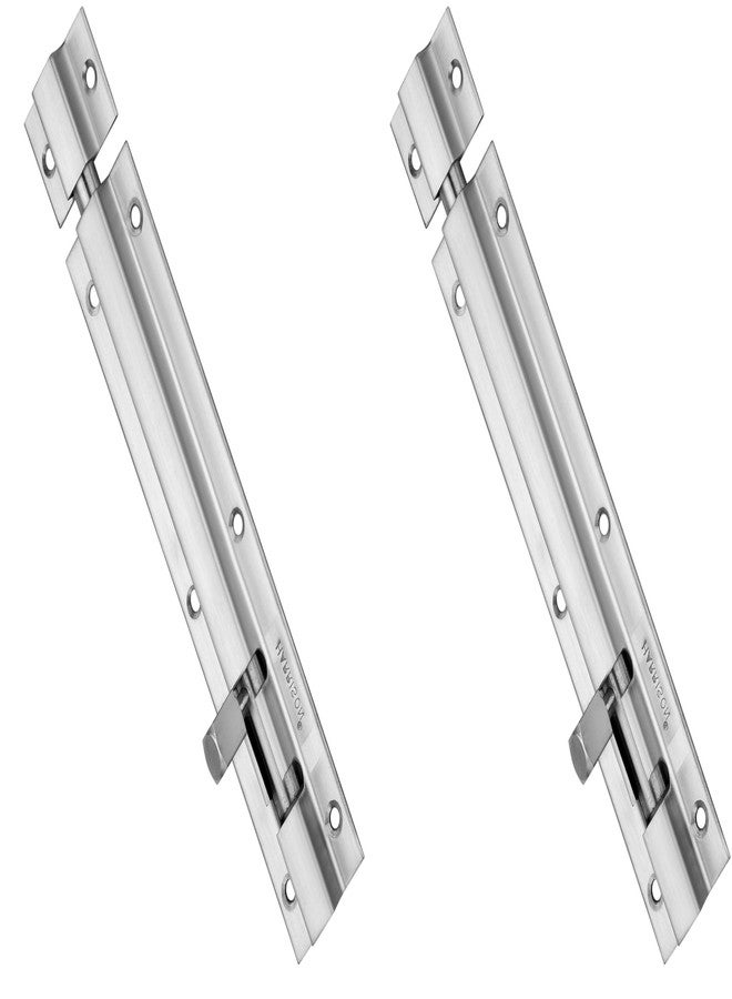 Harrison 0810 Steel Tower Bolt 4 Inch with Square Knob | Tower Bolt for Main Door, Bathroom | Kundi Door Latch for Bedroom | Chitakni, Tower Bolt for Home,Offices Doors,Windows (SS Finish, Pack of 2) - Image 1